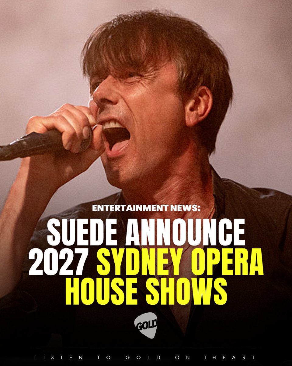 GOLD_1017's tweet photo. English rockers Suede are making their long-awaited Australian return, with the band set to play the Sydney Opera House in January 2027 for their first local shows since 1999. https://t.co/p4DxgvXW5A