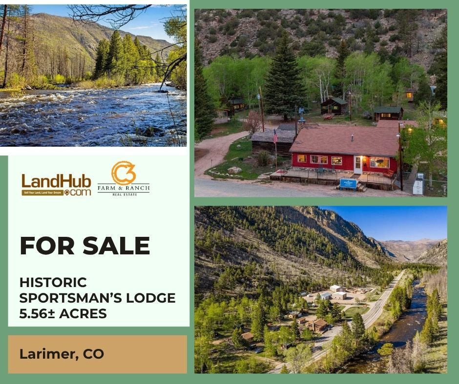 landhub's tweet photo. HISTORIC SPORTSMAN’S LODGE — 5.56± ACRES + 1,000 FT OF RIVER FRONTAGE!
📍 Bellvue, Colorado
✨ 12 furnished cabins
✨ 10 RV spaces
✨ Retail gift shop
✨ 2-bed/2-bath primary residence
DETAILS HERE 👉 https://t.co/1mHyeCBwWZ
#ranch #landforsale #lodge #riverfrontage https://t.co/LjvojsEr9M