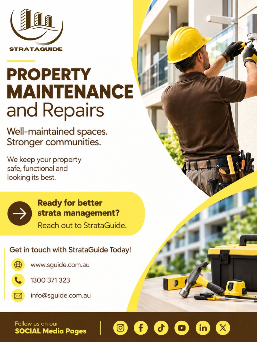 StrataGuide's tweet photo. A level and a tape measure before a hammer. Getting it right the first time beats fixing it twice. 🌐https://t.co/QveYQmkGfo ☎️1300 371 323 #StrataMaintenance https://t.co/v3CrningZn