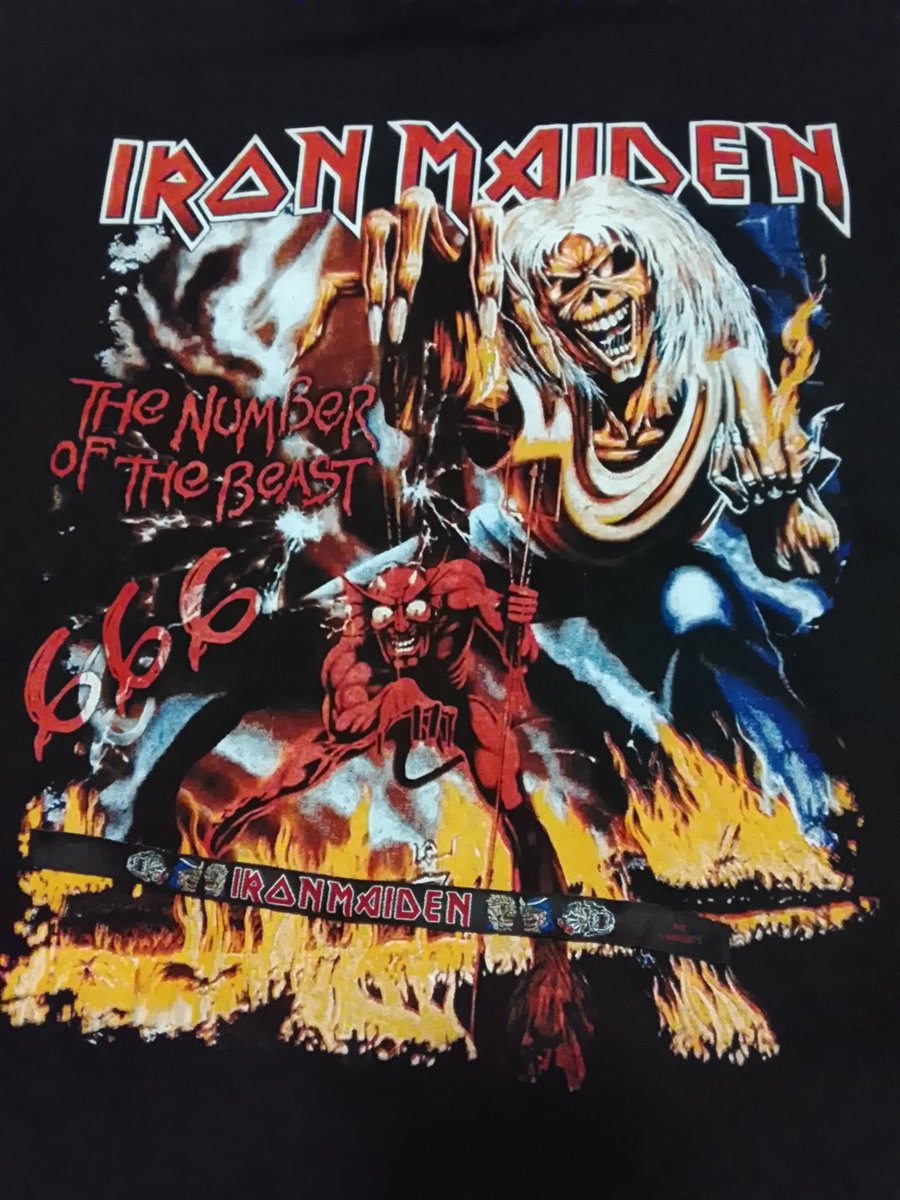 PunkyLuvsNeneX3's tweet photo. My big sis got back from an Iron Maiden concert and she gave me this!! 🥺🥺❤️🖤 https://t.co/ULvXbA601H