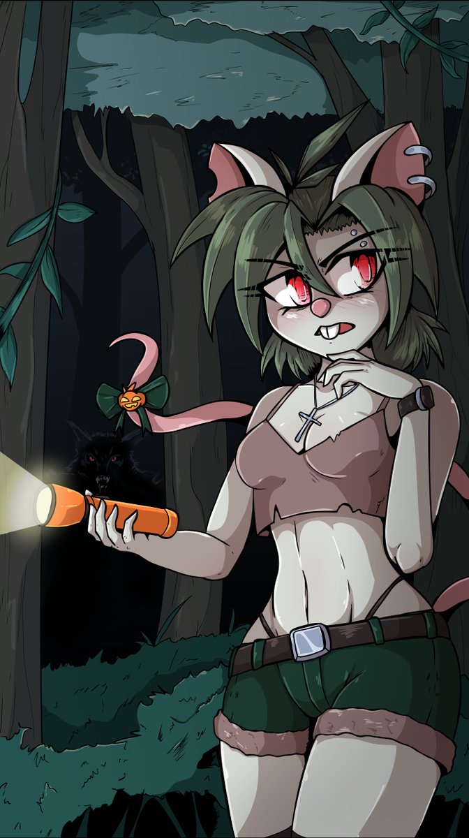 trumantroodon's tweet photo. I hope nothing is going to hunt her in the dark woods! https://t.co/yRTHZk6Tcz