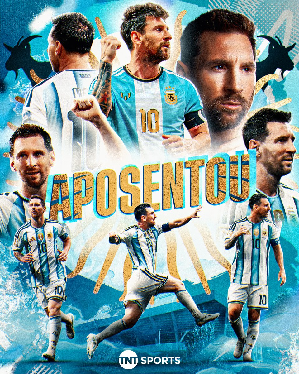 TNTSportsBR's tweet photo. Bem, amigos. Acabou! 🥺 Agradeça por ver a história ser escrita por Lionel Andrés Messi na seleção Argentina! #FBR https://t.co/zcNBN05YwV
