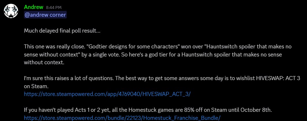 hiveswap's tweet photo. #HIVESWAP #HAUNTSWITCH #HOMESTUCK

https://t.co/xTGWDsVfyQ https://t.co/Zd6jnS6PBP