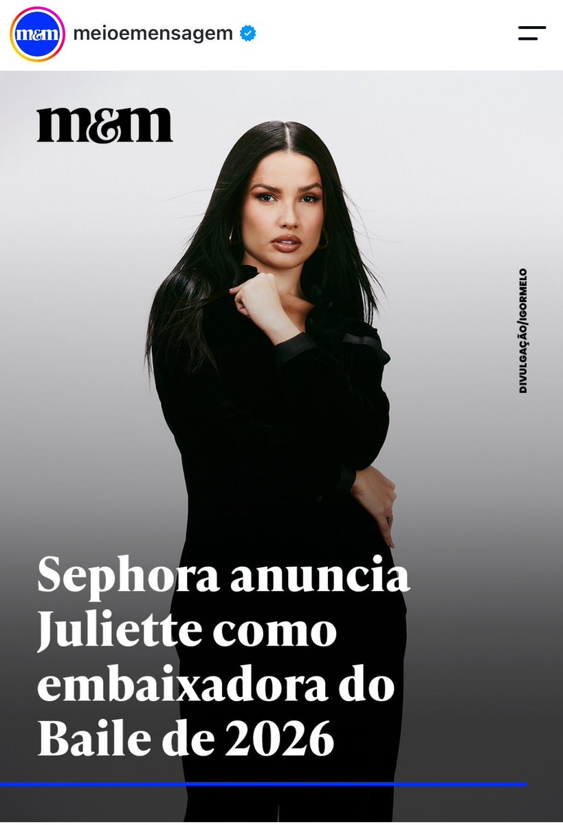 juliettandose's tweet photo. ICONIC! 

JULIETTE É A NOVA EMBAIXADORA DO BAILE DA SEPHORA EM 2026. https://t.co/mYJZIMrrdM