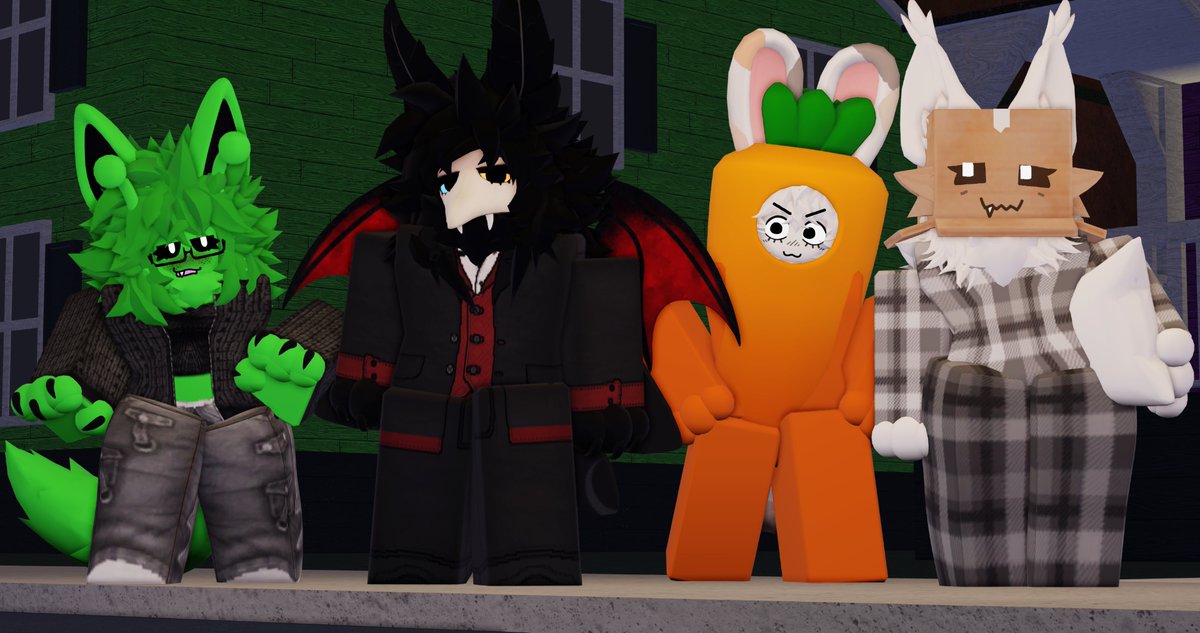Bloxidal's tweet photo. the october halloween post but of the main 4 since i haven't done a post of the main 4 in awhile
#robloxGFX #robloxfurry #boxhead #halloween https://t.co/igsZ6kv1VI