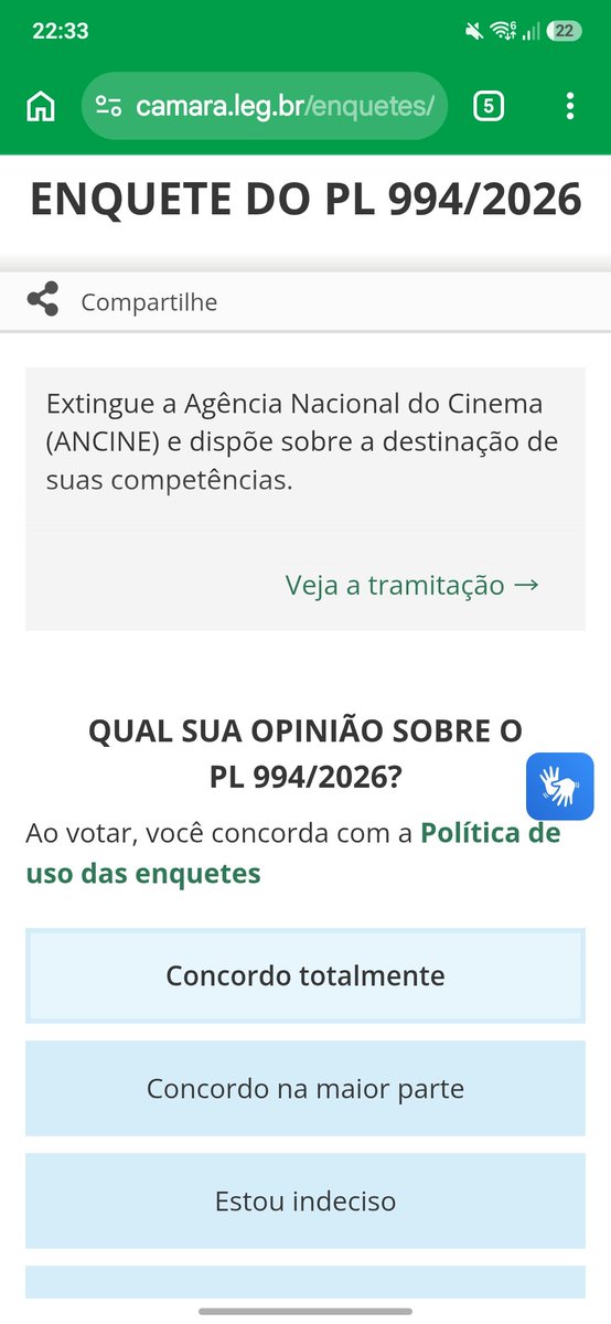 soueudrizinha's tweet photo. pessoal, não sei muito a fundo mas vi que o PL ta fazendo uma enquete pra querer EXTINGUIR a ANCINE
votem em "discordo totalmente" !
https://t.co/cOrW04pA9E https://t.co/oInUOFVXgn