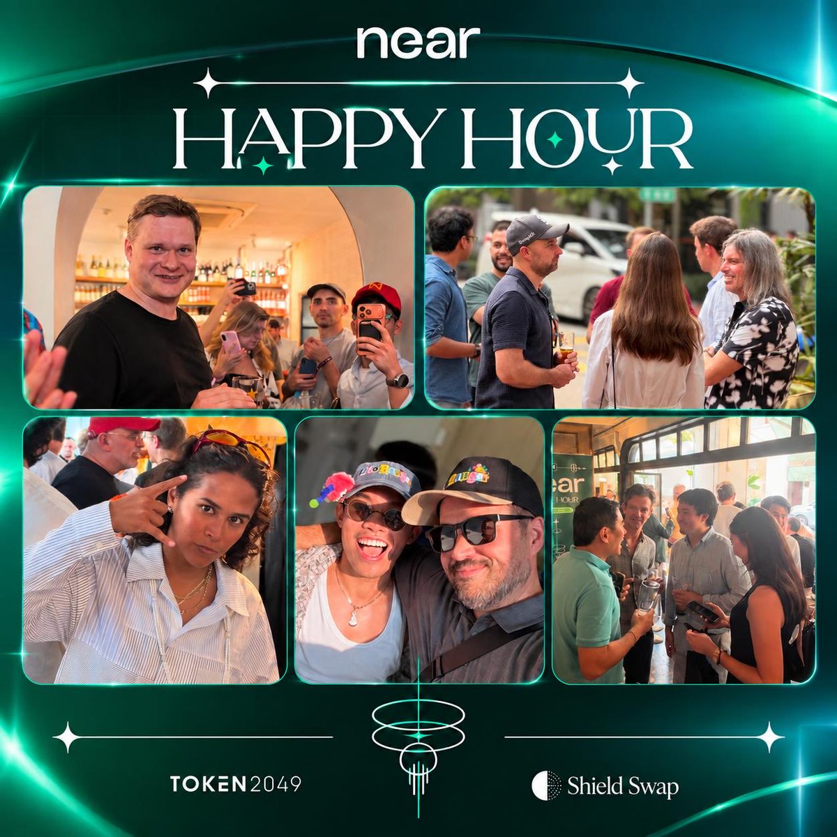 NEARProtocol's tweet photo. Builders, investors, partners and NEARians showed up to Singapore.

Shout out to everyone who made it to NEAR Happy Hour at @token2049. User-owned AI gets built in rooms like this.

On to the rest of the week. Check the thread for our upcoming events. https://t.co/nltNedOk4E