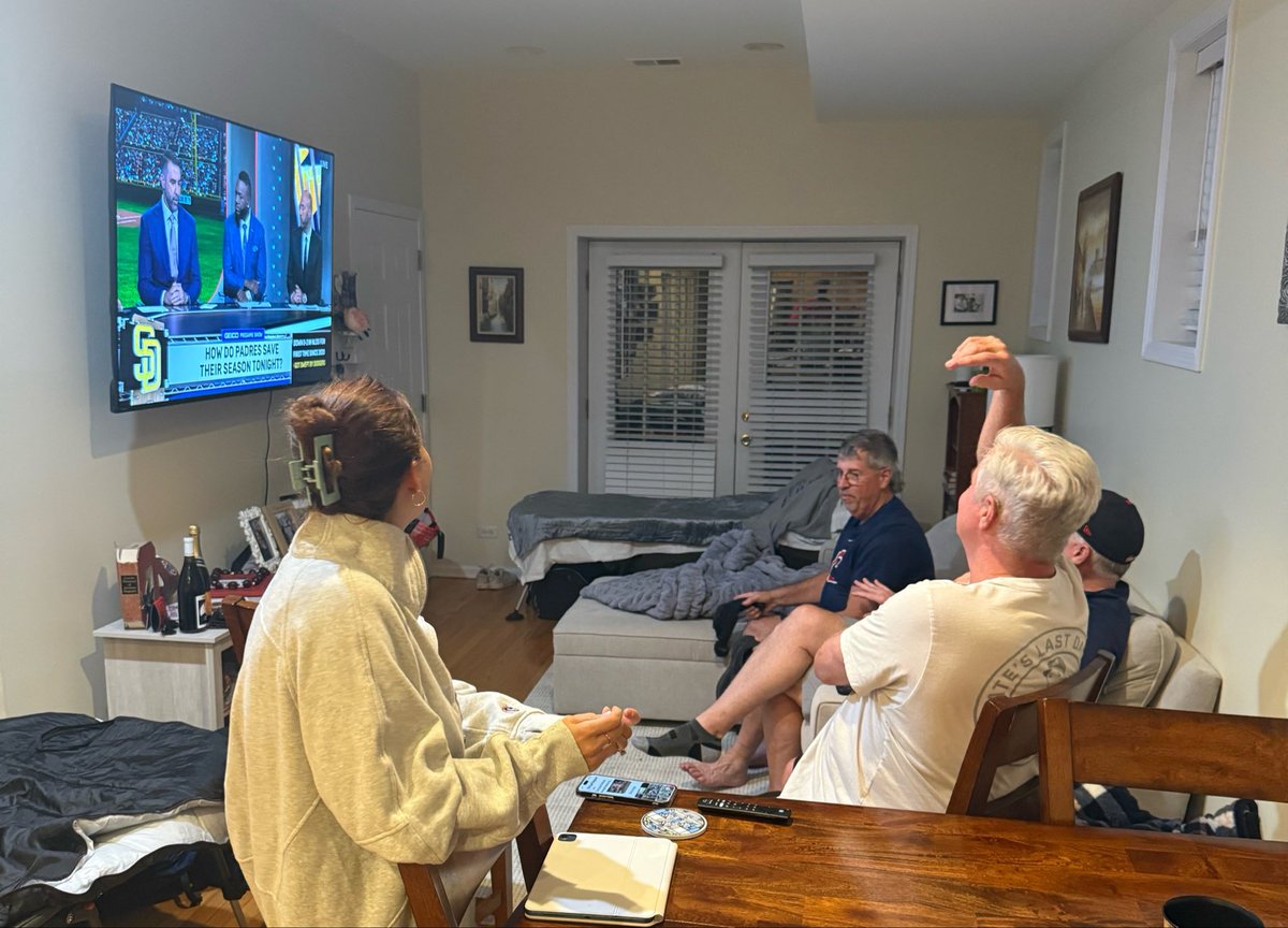 OhioTate's tweet photo. Family Feud:

Mason Miller is out tonight on Paternity Leave despite the Padres being down 0-2

Heisman says she’d let me pitch since it’s an elimination game

Dad says, “Well your mother made me miss my CHAMPIONSHIP slow pitch softball game when Jake (first child) was born” https://t.co/b5hfcIcrqy
