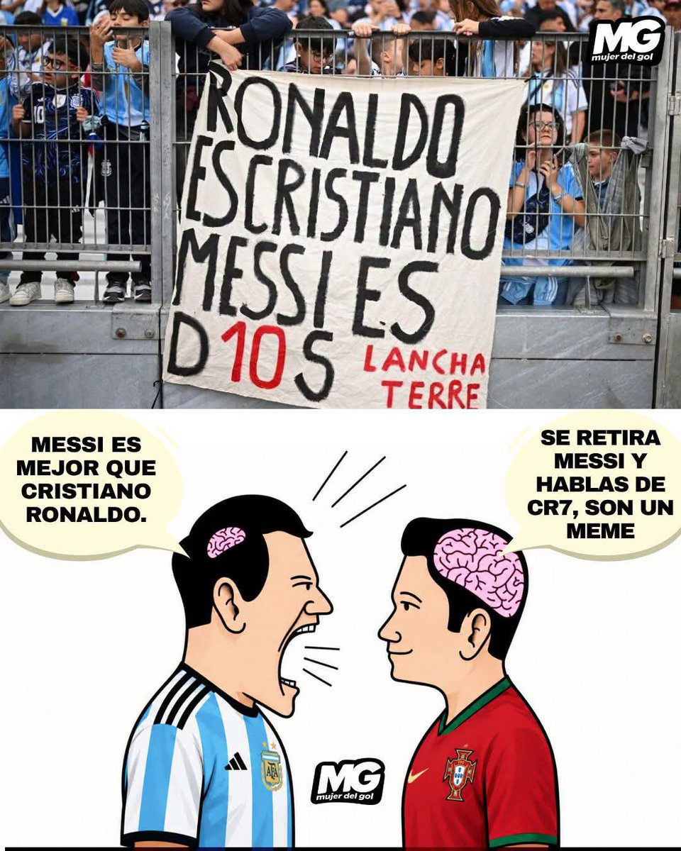 FAN11Futbol's tweet photo. ❌🇦🇷 Ni en la despedida de Lionel Messi los argentinos dejan de pensar en Cristiano Ronaldo. 😂

Definitivamente CR7 es el GOAT del fútbol . 🐐🇵🇹 https://t.co/DXv1RglECW