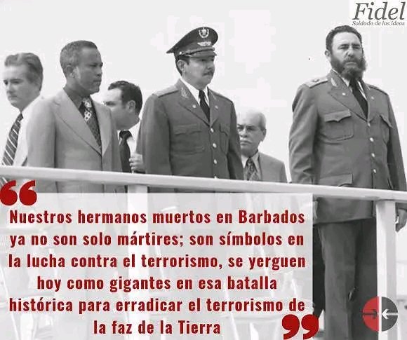 GuilarteMa36707's tweet photo. Se cumplen 50 años del acto terrorista que destruyó un avión de Cubana con 73 vidas a bordo, la mayoría jóvenes, que regresaban a la Patria rebosantes de medallas y alegría por  ganarlo todo en Centroamericano de esgrima
#TenemosMemoria https://t.co/niaKcKLlEY