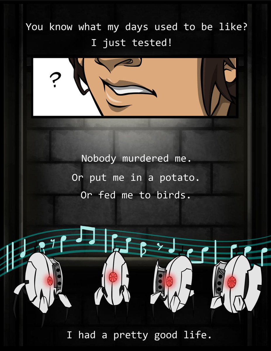 Sal_Predebut's tweet photo. a twitter thread of a portal x half life 2 crossover art comic titled maybe black mesa: 1/8 https://t.co/br5aLLFjlw