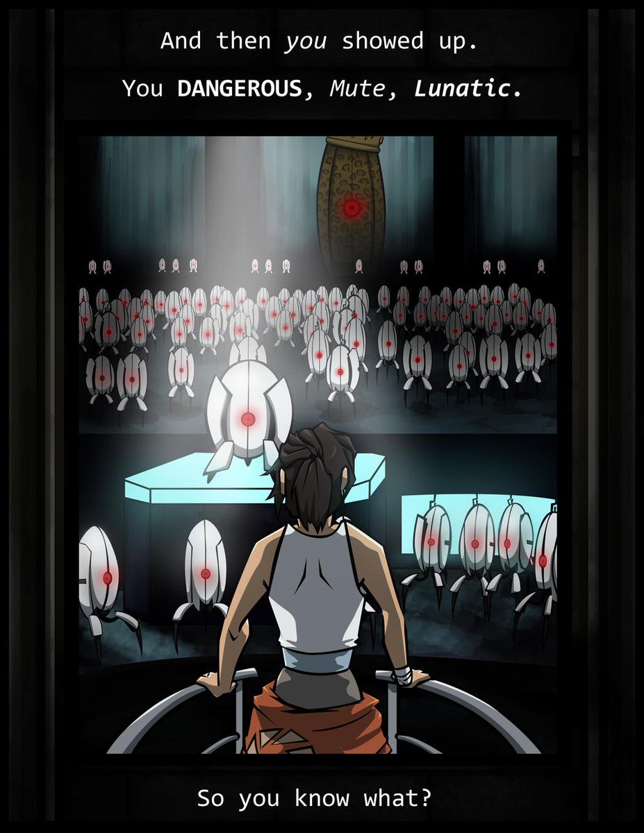 Sal_Predebut's tweet photo. a twitter thread of a portal x half life 2 crossover art comic titled maybe black mesa: 1/8 https://t.co/br5aLLFjlw