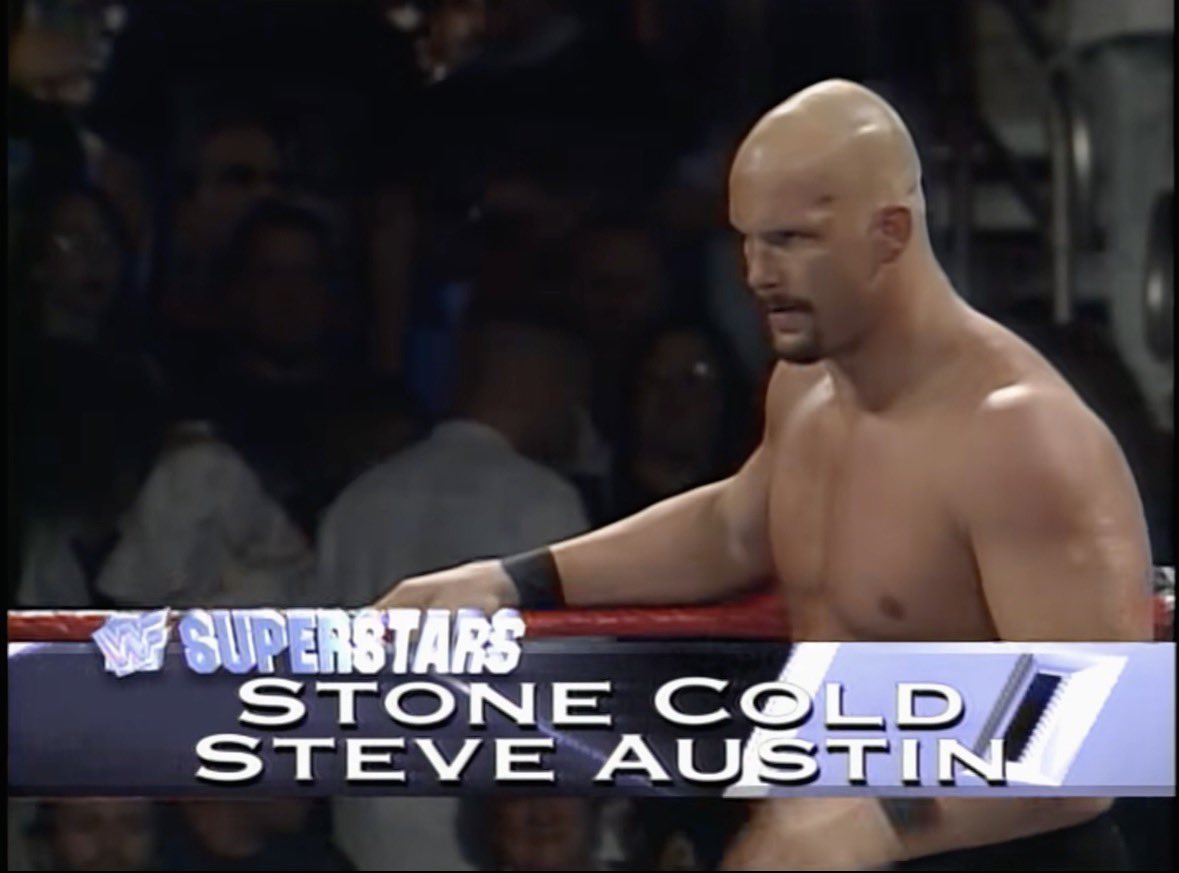 MyPersonal90s's tweet photo. So bizarre watching @steveaustinBSR on Superstars this week in 1996.

He defeated Zip with the Stone Cold Stunner... https://t.co/8FFWnnRXoo