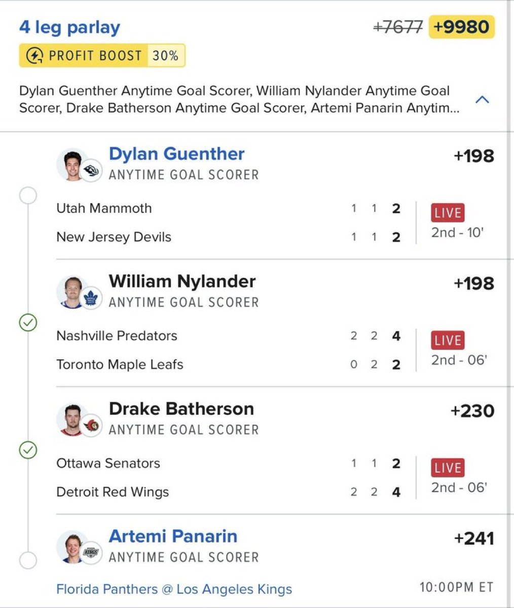 TianaLocks's tweet photo. NYLANDER +198✅
BATHERSON +230✅

GUENTHER… COME ON BROTHER LIGHT IT UP🍀🍀🍀🍀🍀🍀 #GGFREE https://t.co/S2XSX6OoS1