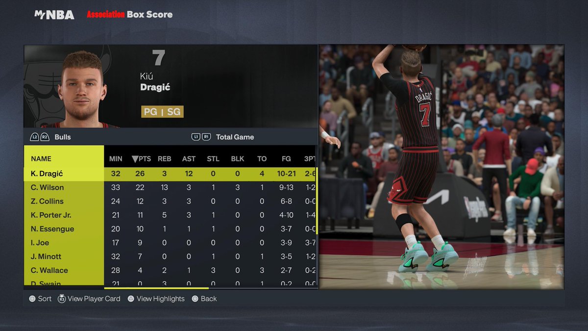 JustDZYGames's tweet photo. 🇸🇮 Kiú Dragić:
The injury-struck Bulls fall to Orlando at home, 124-101.
Franz Wagner goes for 38, as Chicago struggles to keep pace. Dragić finishes with 26 points & 12 assists, as the Bulls drop their third straight.
Chicago falls to 10-10.
#NBA #2K #MyNBA https://t.co/HJkTliI1cN