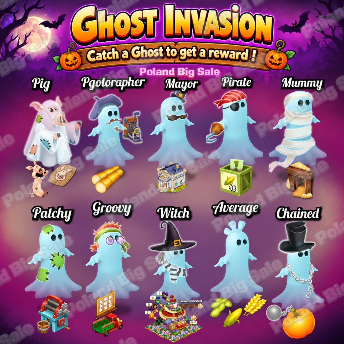 tsy_920306's tweet photo. Invasi Hantu

🕷 Selama acara ini, Anda dapat menangkap hantu untuk mendapatkan hadiah dan bahan-bahan yang dapat digunakan dalam Mesin Halloween.

🕷 Hanya 10 hantu yang tersedia dalam acara ini. https://t.co/zm12dPuvzc