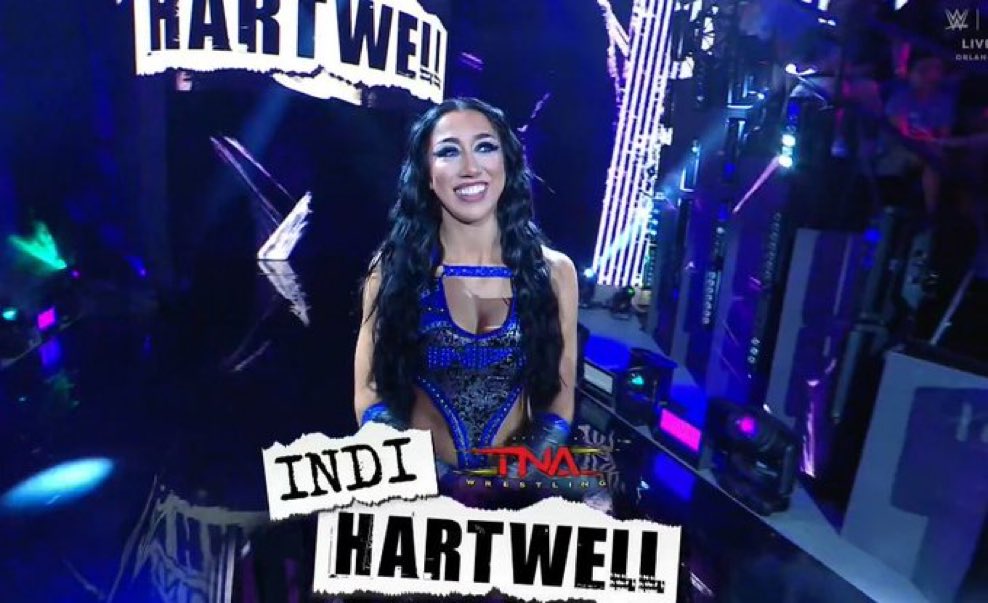 INDIPRESSIVE's tweet photo. oh the beautiful site of indi hartwell back in WWE 😭🙏 https://t.co/ltVqDL7xny