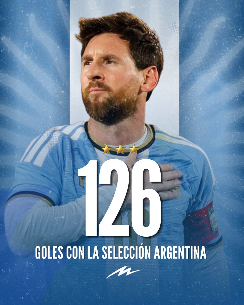 radiomitre's tweet photo. 126 ALEGRÍAS 🇦🇷🩵

Lionel Messi se retira de la Albiceleste como máximo goleador histórico 🇦🇷.

¡INFINITAMENTE AGRADECIDOS, LEO! 🐐 https://t.co/i5b3itxD7Z