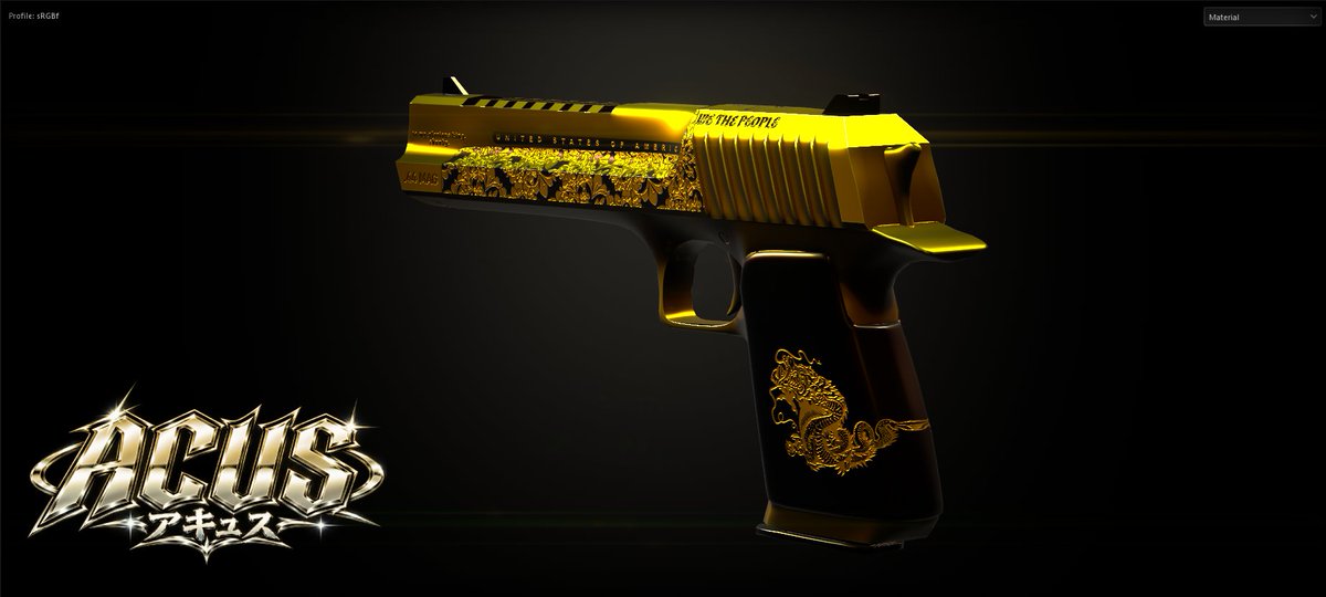 ReallyAcus's tweet photo. Desert Eagle (Gold Skin) For SALE! Dm me on discord dev_acus #Roblox #RobloxArt #Roblox3D #FPS #GunGame #Gun #3D #RobloxDev https://t.co/hTqkSSuR0L