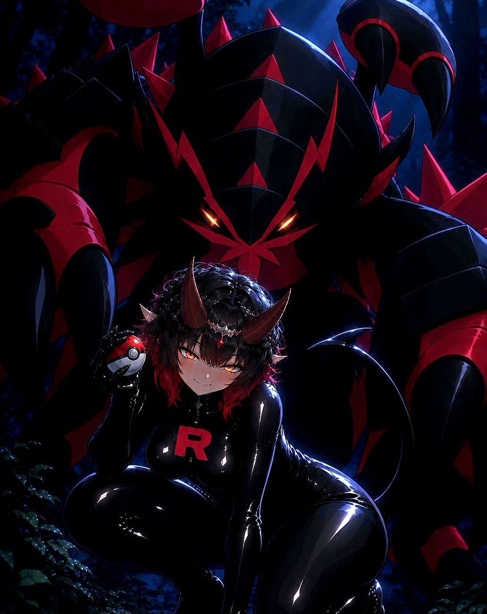 InfernalDesyres's tweet photo. "Been seeing a lot of cosplays recently.. so i decided to give it a go~

Hope @CaiTheSaiyan doesn't mind me borrowing one of her suits, awfully tight but mmmmh~ It feels nice~

Glory to team rocket..  i suppose~ Ehehe~" https://t.co/hrvd9pGCGA