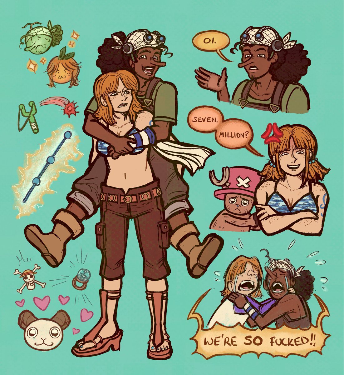 graaccart's tweet photo. nami n usopp best friends 4 ever #onepiece https://t.co/Z3YR8jvyLr