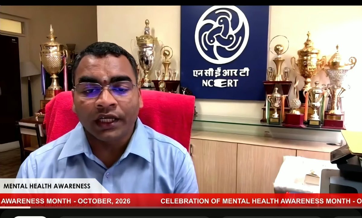 RIEMYSURU's tweet photo. 'Mental Health Month' celebration at RIE RIE As a part of the series of 10 Webinar Sessions from 5-9 and 12-16 October, 2026  was inaguated by Prof Pradyumna Kumar Sethy, Principal RIE. Dr. Veerender C was the expert. Prof. Vinod Kumar Sanwal and Prof. Anil Kumar K coordinated. https://t.co/aWm16AEdhG