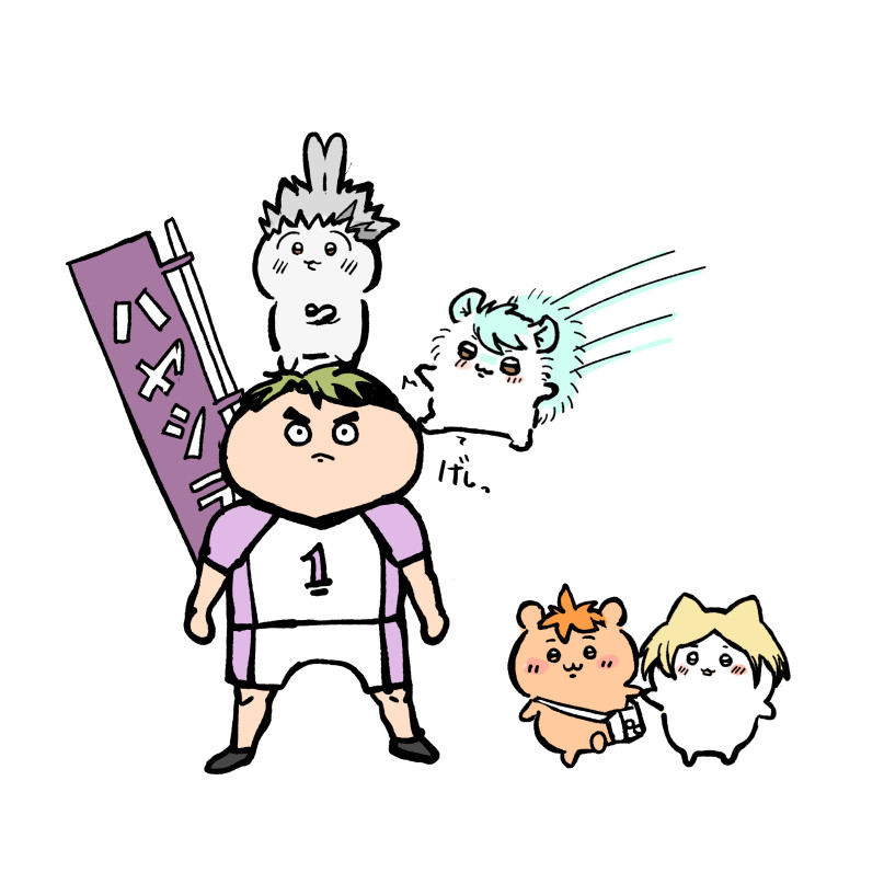 kajukedama3d's tweet photo. 最近描いたHQファンアート（腐要素なし）です
牛島さん中心コラボやパロディ多めかな～

ハイキューログ④ | ケマ #pixiv https://t.co/VMwxs4Drlt https://t.co/XucD2lx71g