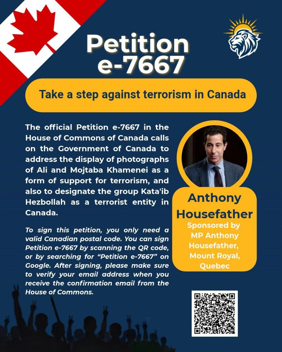 Me_Unstoppable2's tweet photo. We have until *October 10* to increase signatures for this petition as much as possible. 

We're calling on the Government of Canada to list Kata'ib Hezbollah as a terrorist entity and end the glorification of terrorism in Canada. 🇨🇦

✍️ Sign here: https://t.co/ubYIOB8QtE

*Please verify your email afterward - your signature will not count until you do.*

More details: https://t.co/pd0pXGGf7k

⚠️ *Sign and Share!*