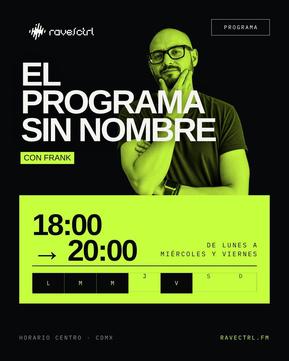 Aly47624376's tweet photo. Ya lo saben, nunca se fue! Siempre estuvo aquí! El flaco ahora estará en el #ProgramaSinNombre solo por #RaveControl #SomosRaveControl @FrankEsMiNombre https://t.co/VQtzsa9yaQ
