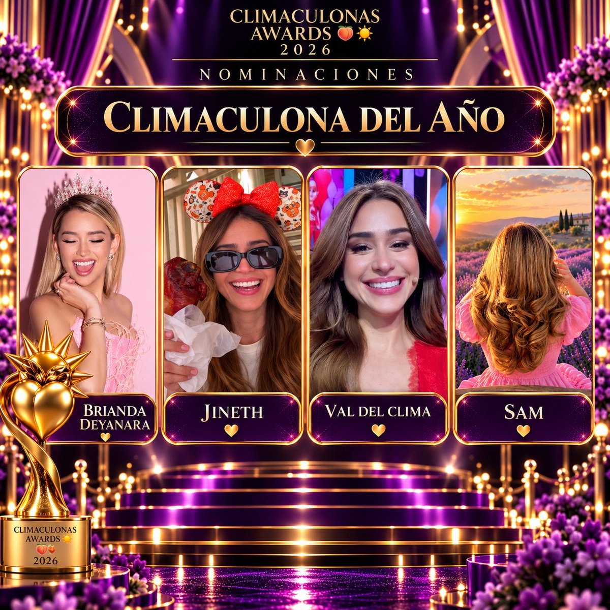 CCLAWARDS's tweet photo. Nominados a la categoría de Climaculona del año.

No olviden que estas son las presentaciones de los nominados y mañana se abrirán votaciones. https://t.co/R4dHC25SLS