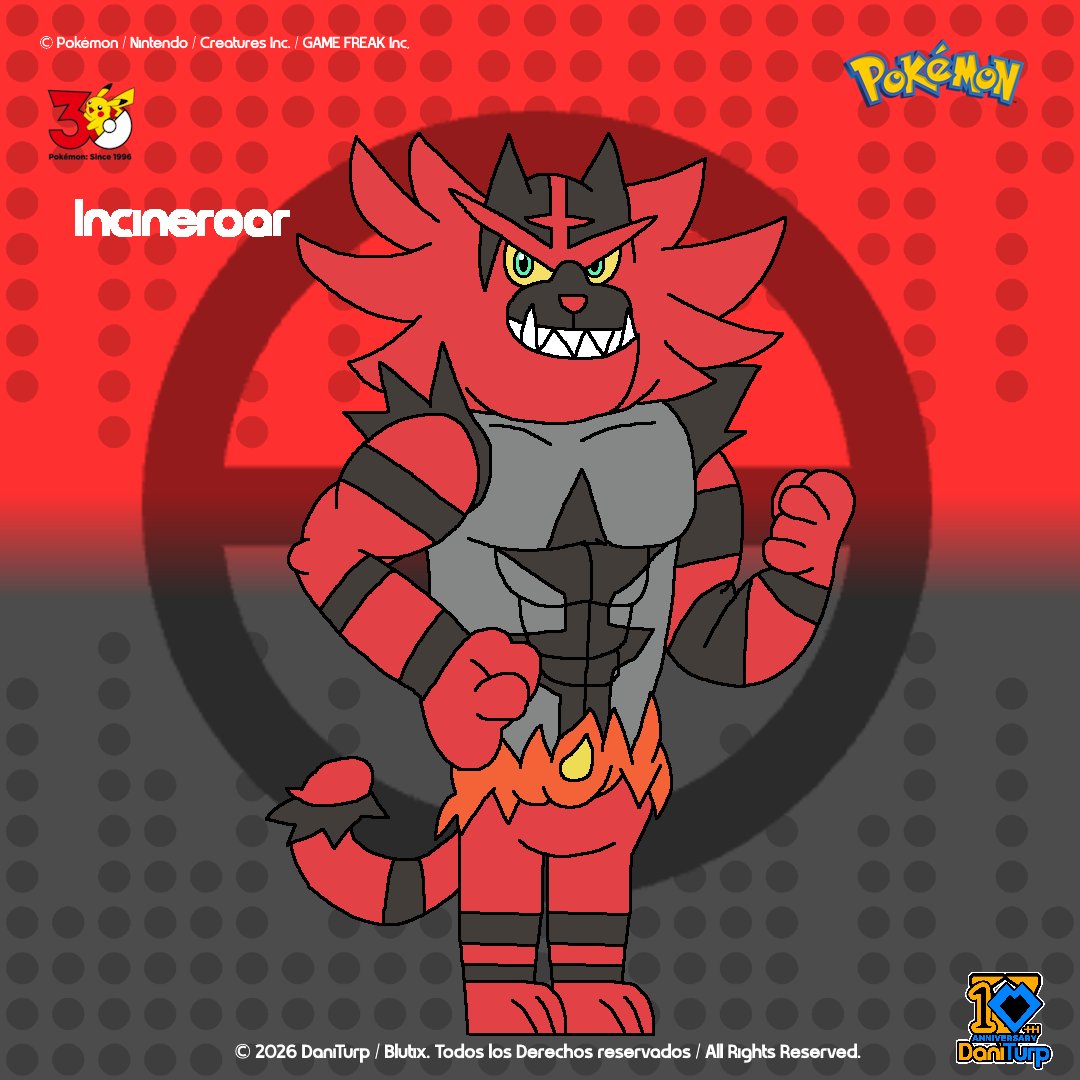 daniturpcl's tweet photo. DaniTober 2026, Día 6: Incineroar de Pokémon 🐯🔥

DaniTober 2026, Day 6: Incineroar from Pokémon

#Incineroar #Pokémon #DaniTober2026 https://t.co/l8fQWGww67
