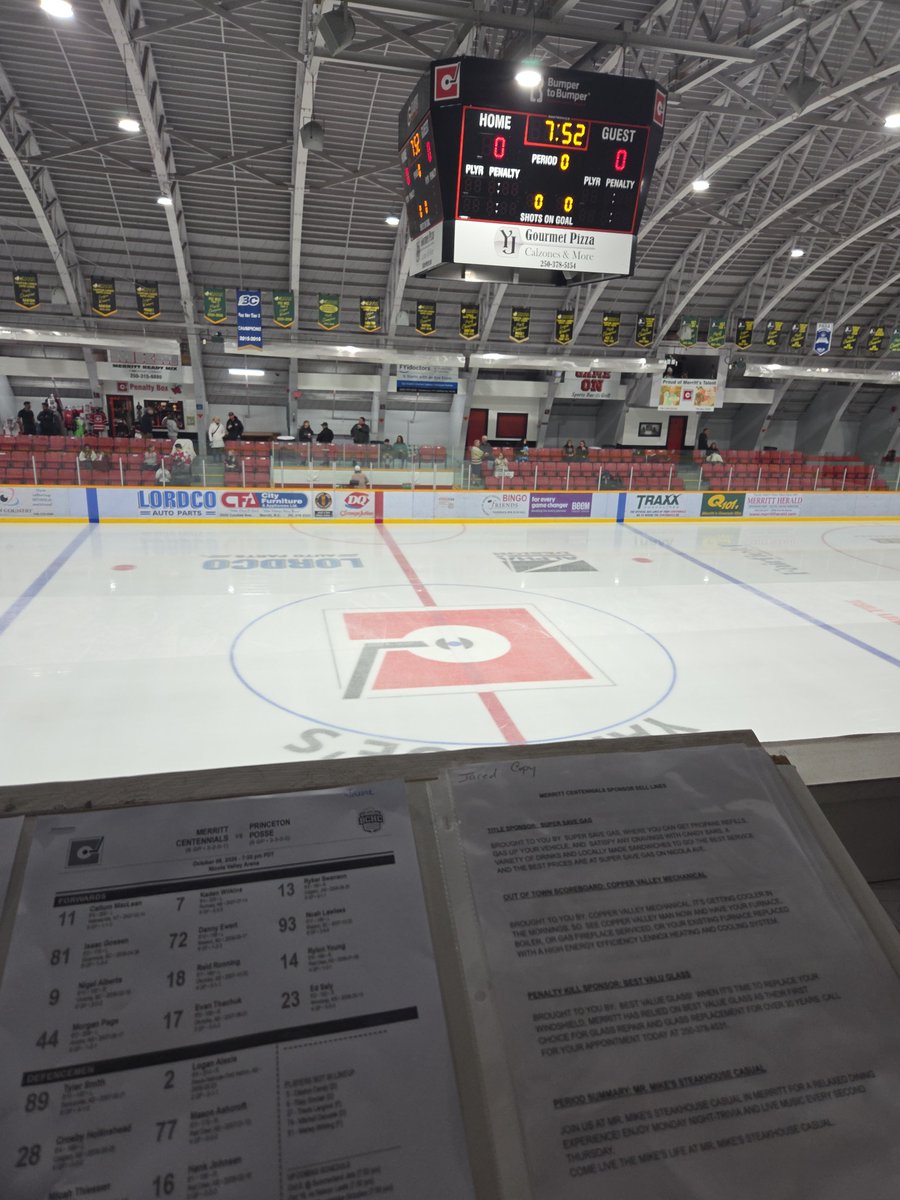 McIntyreReeve's tweet photo. A rare appearance for me back in #Merritt filling in for @movingtomerritt as the Cents play host to the Princeton Posse. Puck drop 7pm. https://t.co/hoTxIHsgxM
