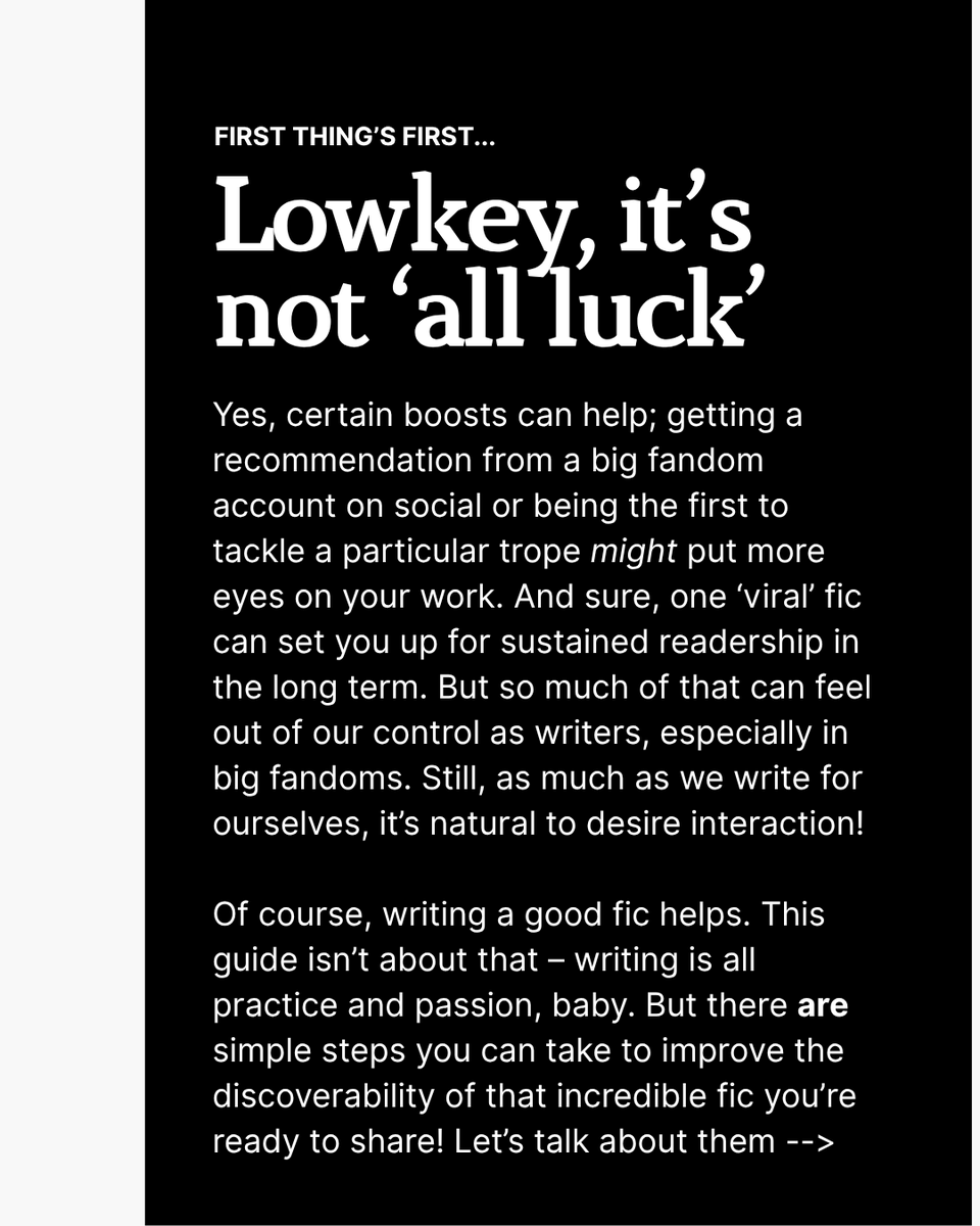 minrozanov's tweet photo. 📚 so you want people to read your fic (and lowkey, you're kinda tired of everyone saying not to care about engagement... because, hey, maybe you do juuust a little)? 

i present to you a big info dump of [totally optional] tips &amp; tricks from my 'fic writer since 2009' brain: https://t.co/GjcsqXzPBF