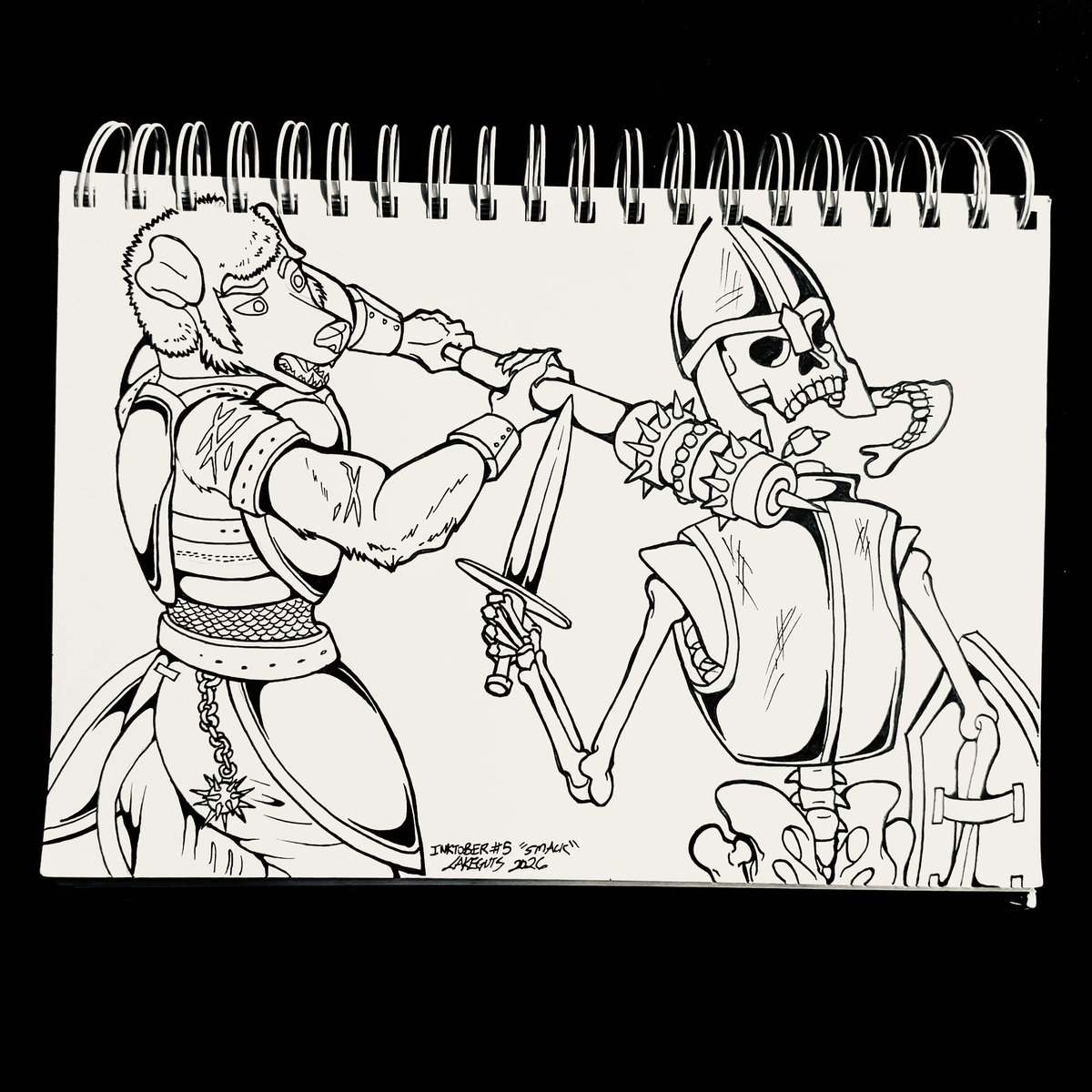 einhyper's tweet photo. Inktober Day 5 “Smack”, NO necromancy allowed https://t.co/53pJyZCzhq