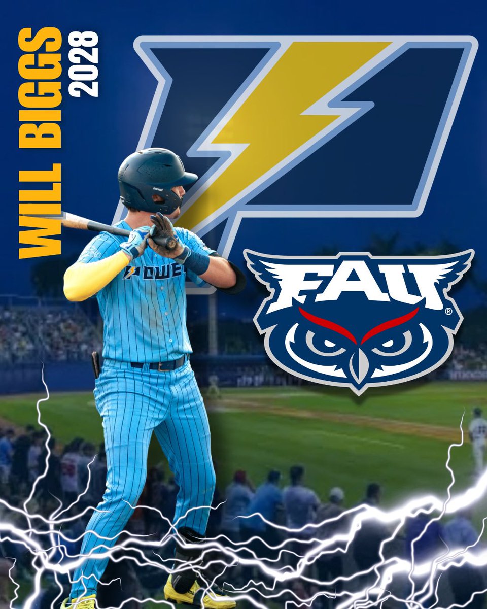 PowerBSB's tweet photo. Congratulations to 2028 Will Biggs on his commitment to FAU! ⚡️

@TheWillBiggs @PerfectGameUSA @curve_sports 
#PowerUp #More4Most https://t.co/eJnhcP0Hnt