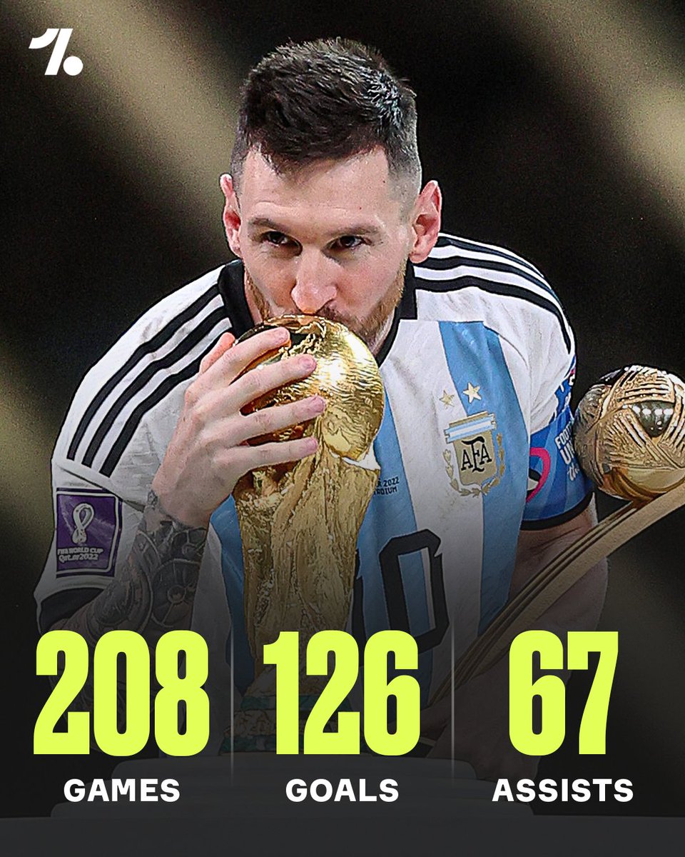 OneFootball's tweet photo. Lionel Messi’s final stats for Argentina after a legendary international career 🐐🇦🇷 https://t.co/UTg1lJUYjq