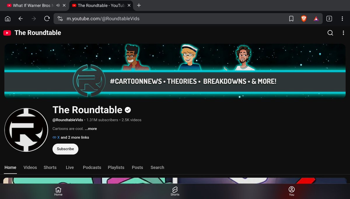 javier_socastro's tweet photo. @RoundtableVids This I what their channel still looks like before I refresh the page to a YouTube's lost @RoundtableVids page. https://t.co/U0F7j5XLlQ