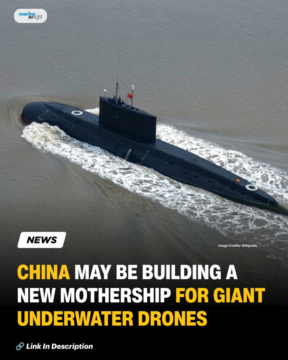 MarineInsight's tweet photo. China Is Reportedly Building The World’s First Mothership For Giant Underwater Drones
Read Full News Here 👉 https://t.co/QmaVFVhrHK
#china #Mothership #underwaterDrones #News #Shipping #Maritime #MarineInsight #Merchantnavy #Merchantmarine https://t.co/ZqRVDsFujL