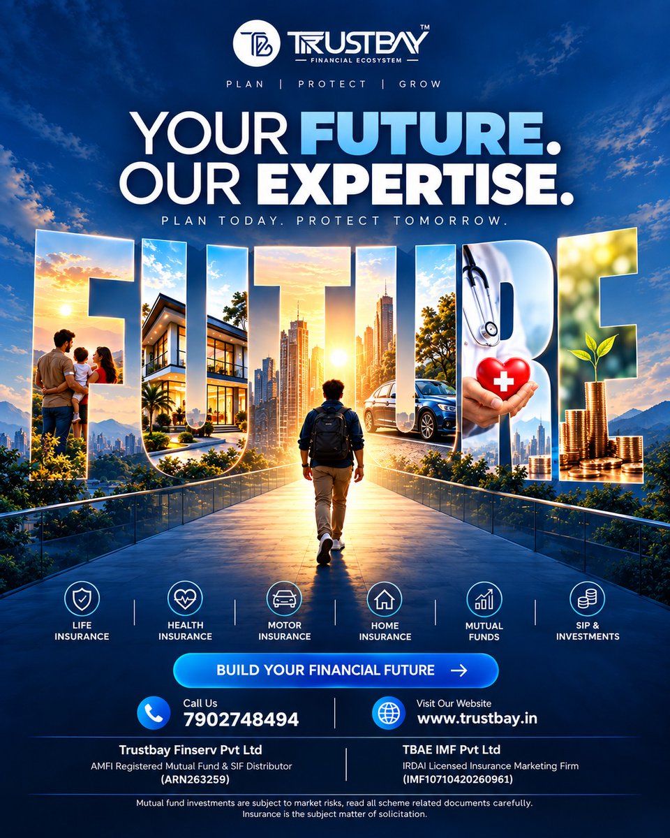 trustbayfin's tweet photo. Your future deserves more than just a plan. It deserves the right strategy. ๐
๐ 7902748494
๐ https://t.co/zVMhTjM4GT
#Trustbay #FinancialEcosystem #PlanProtectGrow #FinancialPlanning #MutualFunds #SIP #Insurance #WealthPlanning #FinancialFuture #InvestSmart https://t.co/NSDnSCzg1H