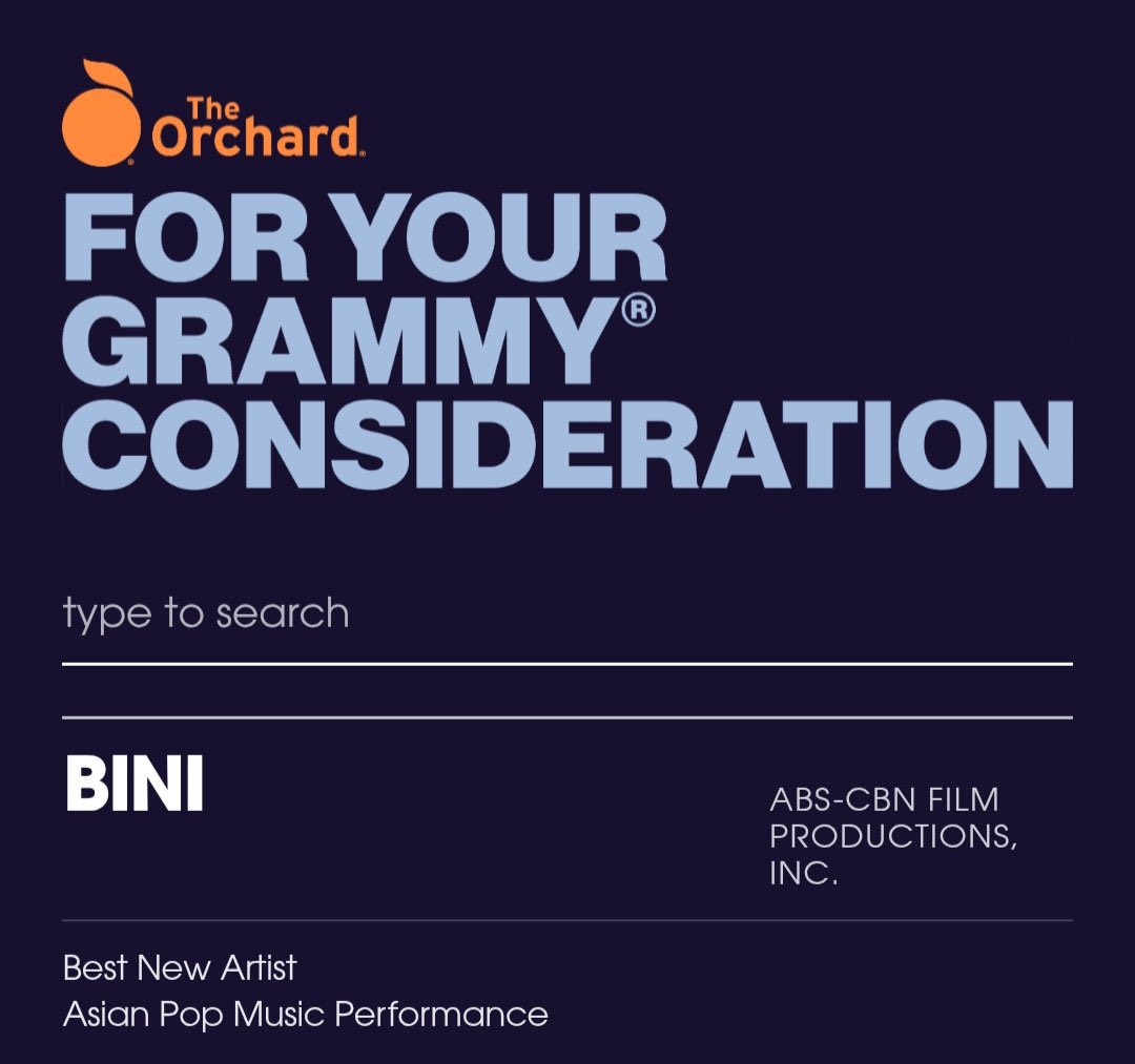 bini_writes's tweet photo. BINI 🇵🇭 has officially submitted entries in these 2 Grammy categories:

🌺Best New Artist
🌺Best Asian Pop Music Performance

#BINI #Grammys https://t.co/Ladt09Kpce