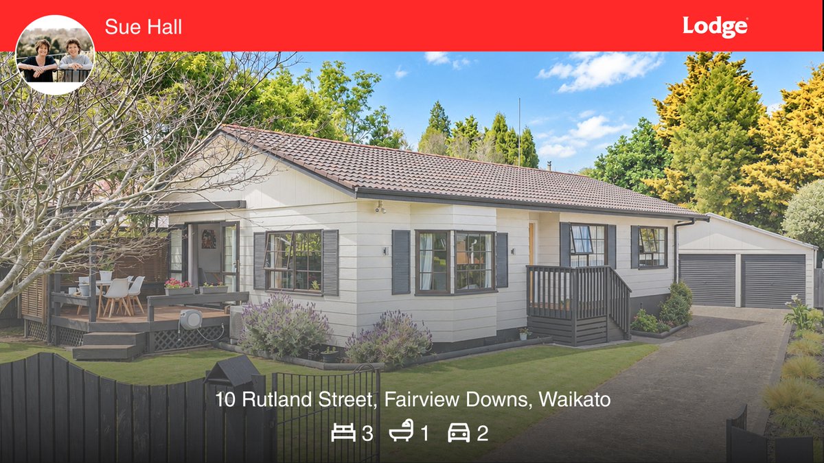 suehallhamilton's tweet photo. 🛌 3 🛀 1 🚘 2
📍 10 Rutland Street, Fairview Downs, Waikato

My latest listing on RateMyAgent.
Individual Salesperson 10006461
https://t.co/4Go5d5tGjz

...
#ratemyagent #realestate #teamsuehall #sueanddonna #Lodge_Real_Estate_Hamilton_City_Lodge_Real_Estate_Ltd_ https://t.co/ztxSCgm2bH