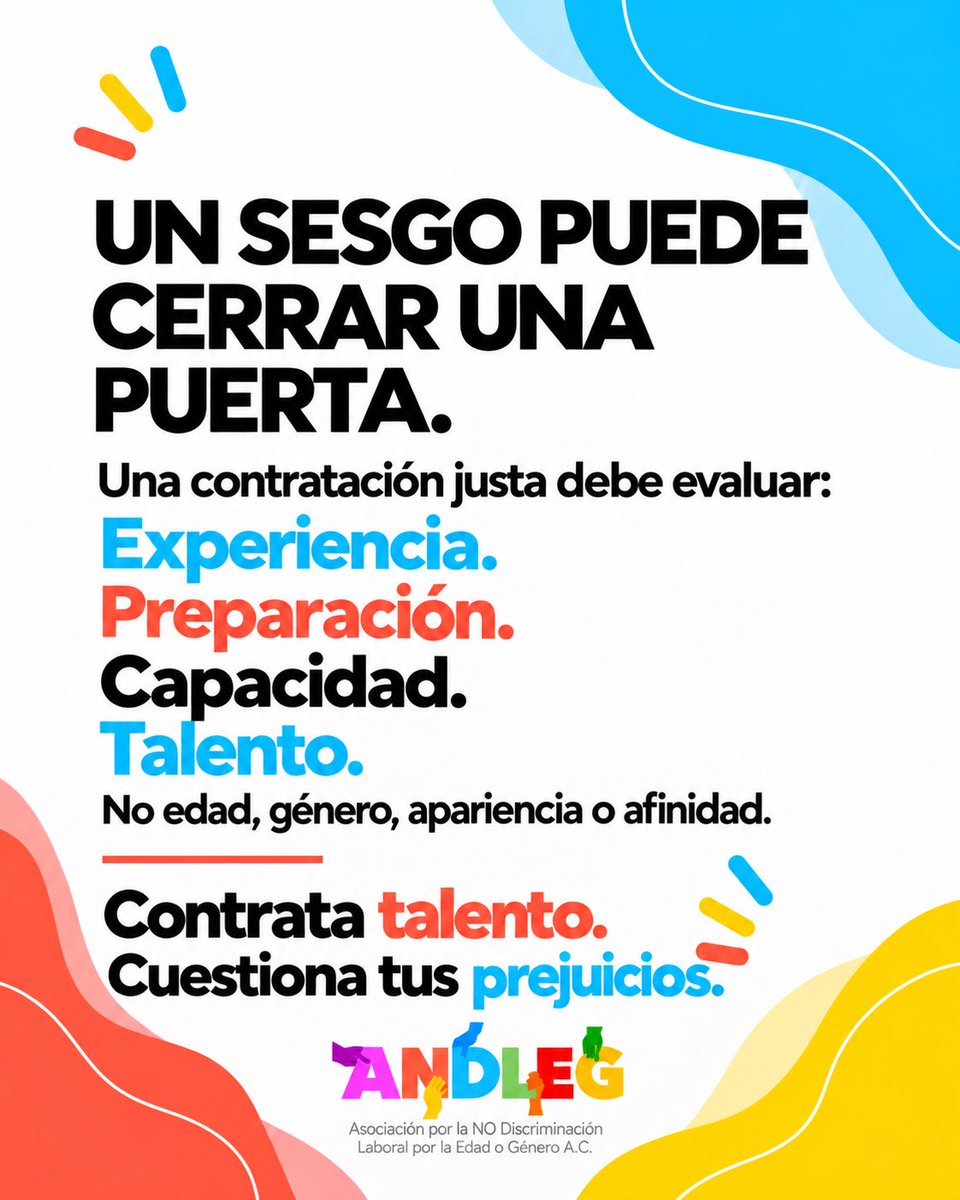 ANDLEG1's tweet photo. 🧠 La afinidad, la apariencia o una primera impresión pueden influir en una contratación.

Reconocer nuestros sesgos es el primer paso para cuestionarlos.

💬 ¿Cuál has identificado en el trabajo?

#Sesgos #ANDLEG https://t.co/0hhtS7SUxB