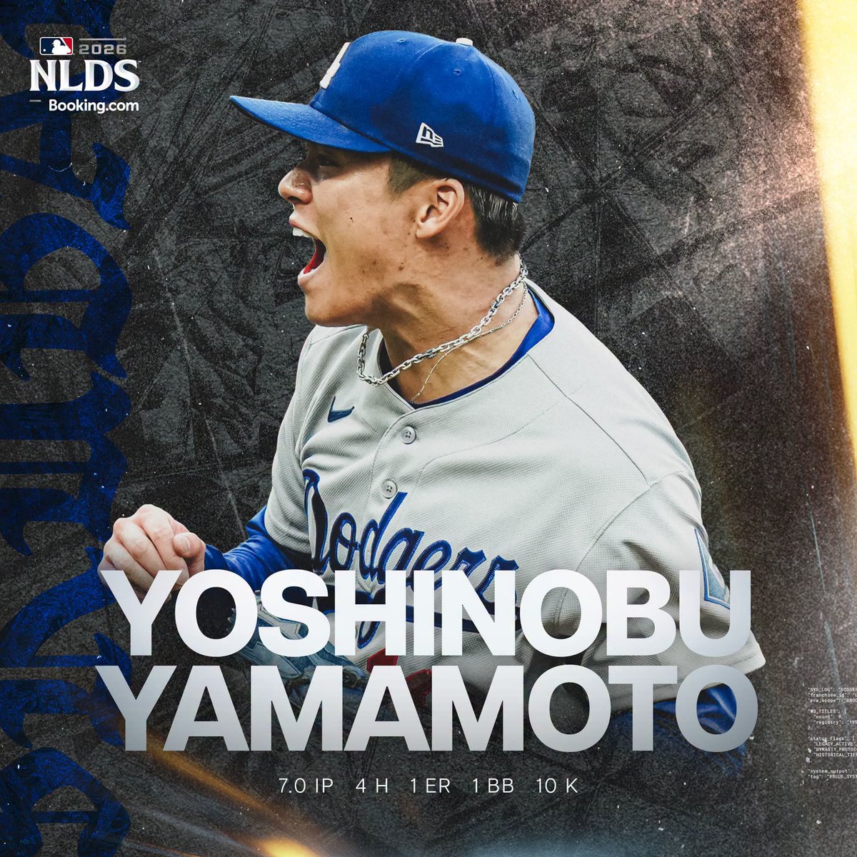 luisfenomenal's tweet photo. Ganaron @LosDodgers 

Vencen a Atlanta 3-1, y estan a un juego de las Finales de conferencia.

Otra noche espectacular de Yamamoto.

#Postseason https://t.co/rED5l9NHR3