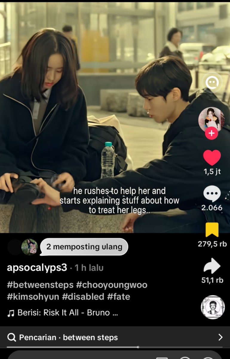wow_isabelle's tweet photo. This video hits on tiktok with 1.5 million likes and 200k+ bookmarks ❤🩹 #BetweenSteps https://t.co/TUs6FLsgVb