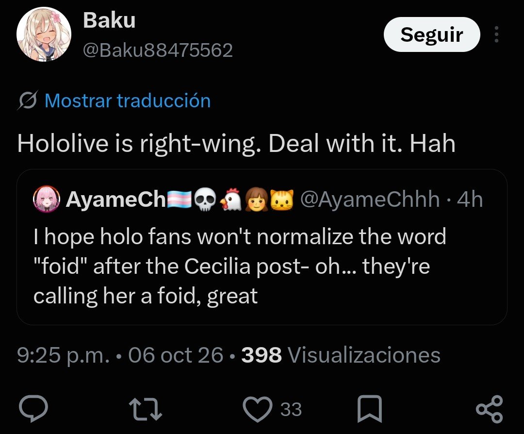 AndresB1512's tweet photo. These are the people who then tell you not to bring politics into vtubing 🙃 https://t.co/jWiv0ftfff