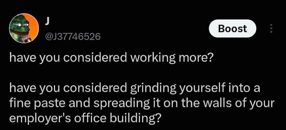 neet_sol's tweet photo. Whenever someone brags about how many hours they work a week I think of this: https://t.co/pJKNj1WGjc