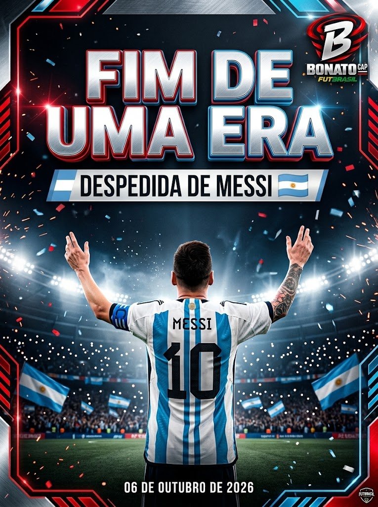 bonatocap's tweet photo. 🇦🇷 FIM DE UMA ERA 🐐

A Argentina venceu o Benin por 3 a 0 nesta terça-feira, no Monumental de Núñez, em uma noite que ficará marcada para sempre.

Foi a última partida de Lionel Messi com a camisa da Seleção Argentina. O camisa 10 entrou em campo emocionado, diante de um Monumental lotado, e se despediu do seu povo após mais de duas décadas defendendo a Albiceleste.

Uma noite de vitória, emoção e, principalmente, adeus a uma lenda. 🐐🇦🇷

Obrigado por tudo, Leo