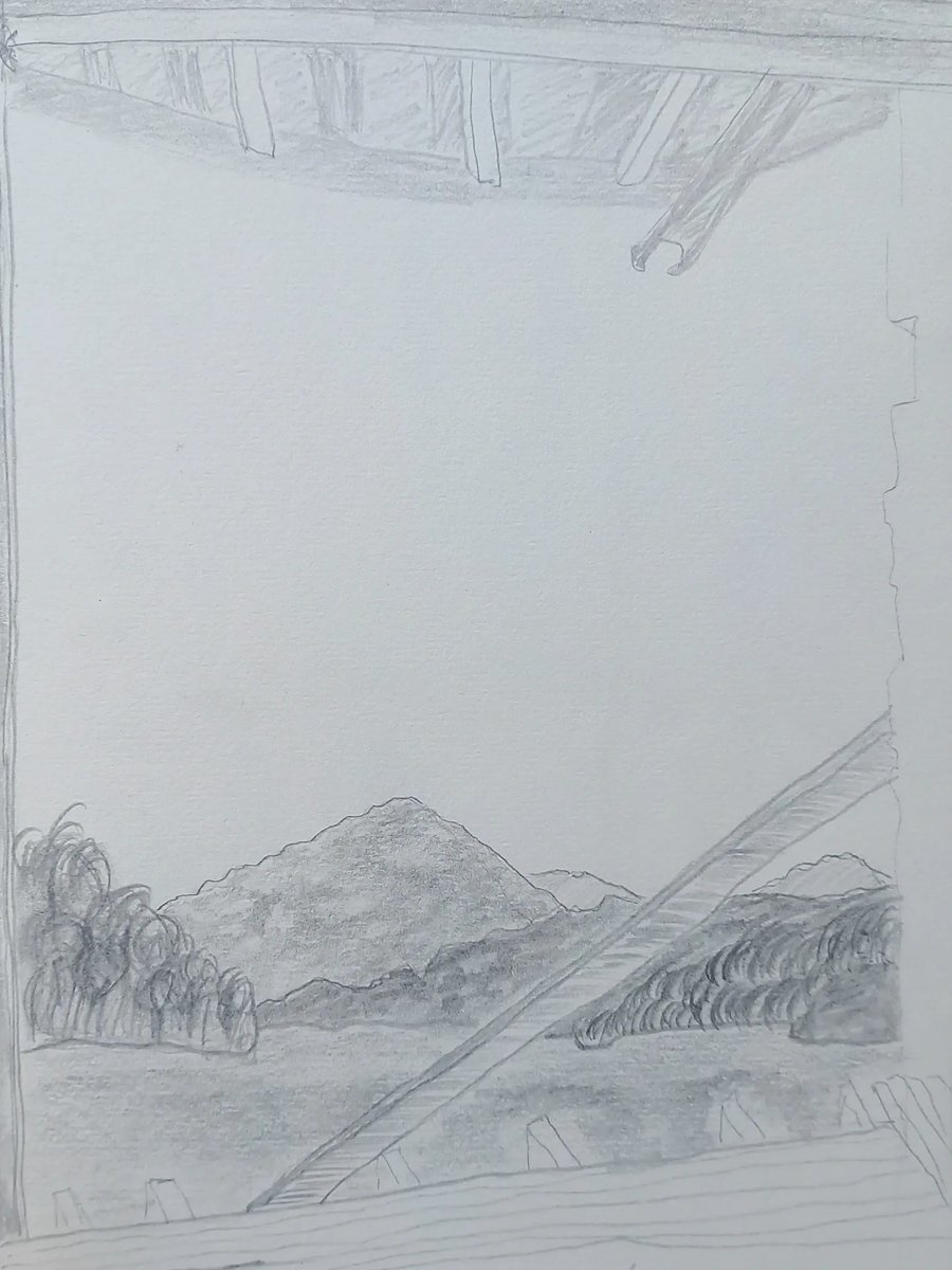 LeCerqueira's tweet photo. Sketch of the place I lived in Thailand. https://t.co/OcPGAl2X5O