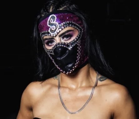 WWECrave's tweet photo. Lady Shani comments after Wren Sinclair’s #WWENXT Battle Royal win:

"She really stole my mask and gear just to look a mess in it?" https://t.co/0j0TMIDLia