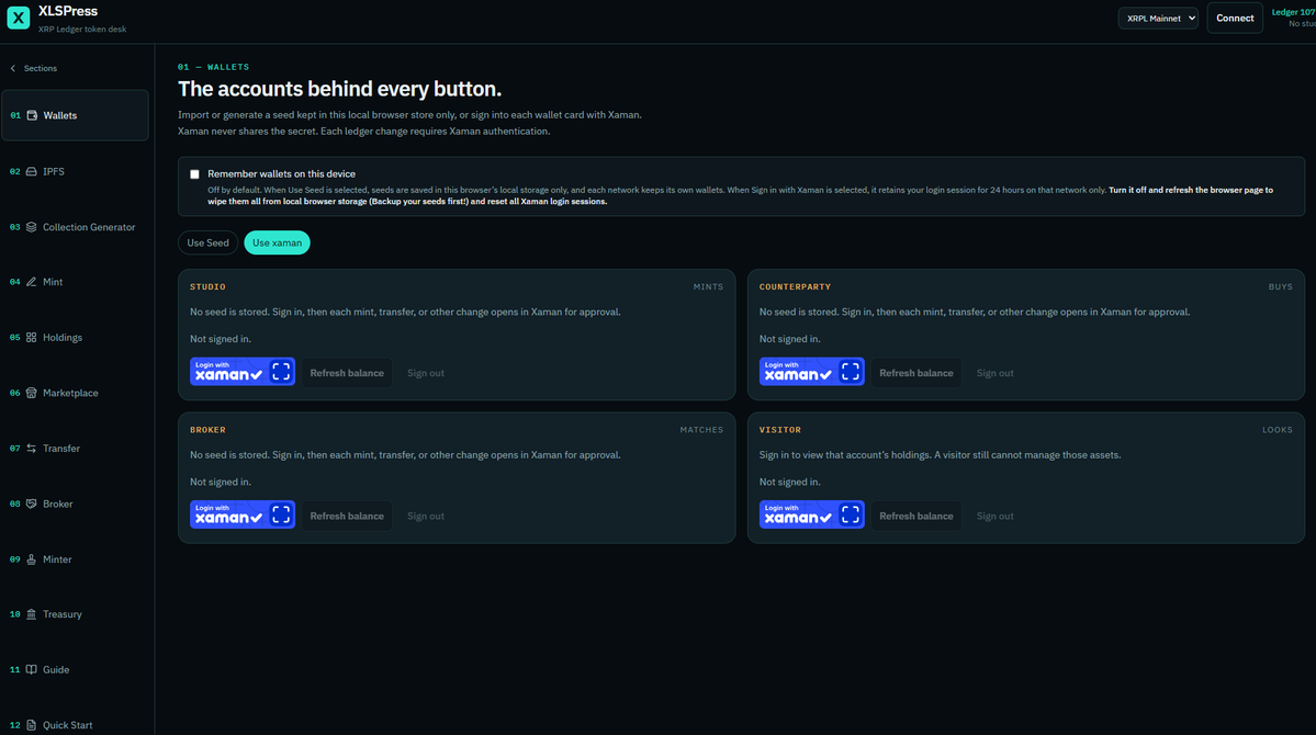 xrpledgernft's tweet photo. XLSPress! - Browser based XRPL NFT Mint

✅Collection Generation
✅Marketplace
✅Integrated IPFS and Pinning
✅Lighthouse API enabled
✅NFT. Storage API enabled
✅xaman login enabled

No backend server!
No limits - Except your imagination

Final stages of tweaking! https://t.co/ndsSeTU4Z4